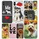 Coque de téléphone perforée I Love My Dog SARL coque personnalisée iPhone 14 13 11 Pro 12 Mini 15