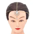 Boho Vintage Ethnic Bride Sauna Wear for Women Peacock Flower Dstress Crystal Pendant Head