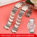 Ceinture de montre en acier pour femme accessoire pour Casio LTP-2069 1343 LTP-2069D 2083D