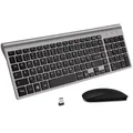 Allemand QWERTZ – clavier et souris sans fil 2.4G silencieux Compact Ultra-mince pour la maison