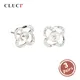 CLUCI-Boucles d'oreilles à tige en argent regardé 925 bijoux en argent 925 boucle d'oreille perle