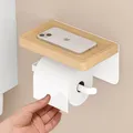 Tuqiu-Porte-rouleau de papier hygiénique en bois boîte à mouchoirs porte-papier hygiénique boîtes