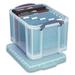 Really Useful Box Stackable File Box Legal Files Clear & Blue Accents
