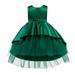 Toddler Baby Girls Lace Dress Clothes Little Girl Princess Dress Sleeveless Sequin Bow Pageant Dress with Headband Maxi Dress