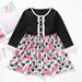 AURIGATE Clearance! Toddler Kids Children Girls Flowers Print Cute Winter Clothes Princess Dress