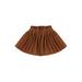 Toddler Baby Girl Pleated PU Skirt Kids Casual High Waist Faux Leather A-line Mini Dress