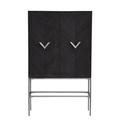 Designe Gallerie Armoire Wood/Metal in Black/Brown | 72 H x 43 W x 15.75 D in | Wayfair 22050205015 New