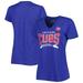 Women's G-III 4Her by Carl Banks Heathered Royal Chicago Cubs Dream Team V-Neck T-Shirt