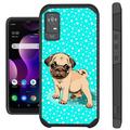 Compatible with TCL ION X 4G | TCL ION V | TCL 40 Z (2023); Hybrid Fusion Guard Phone Case Cover (Pug Snow Dog)