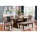 Red Barrel Studio® Nofer Dining Set Wood/Upholstered in Brown | Wayfair DF6272C44A974CA4BA24F2486B50E75A