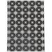 Dark Gray Rectangle 8' x 10' Kitchen Mat - Wade Logan® Azzole Star Struck Kitchen Mat 96.0 x 120.0 x 0.08 in white/black/brown, Polyester | Wayfair