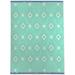 Blue/Green Rectangle 8' x 10' Kitchen Mat - Foundry Select Moroccan Summer Kitchen Mat 96.0 x 120.0 x 0.08 in green/blue | Wayfair