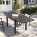 Latitude Run® Behati Extendable Aluminum Dining Table Metal in Black | 29.5 H x 41.3 W x 31.49 D in | Outdoor Dining | Wayfair