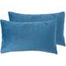 Everly Quinn Velvet Lumbar Rectangular Pillow Cover Velvet in Blue | 12 H x 20 W x 1 D in | Wayfair F34D84A3B267458EB0C40BC3850CC901