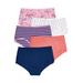 Plus Size Women's Stretch Cotton Brief 5-Pack by Comfort Choice in Bouquet Pack (Size 16) Underwear