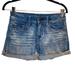 American Eagle Outfitters Shorts | American Eagle Lightwash Super Stretch Denim Cuffed Hem Jean Shorts Women’s 4 | Color: Blue | Size: 4