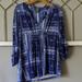 Anthropologie Tops | Anthropologie One September Delft Stamped Tunic Size Small | Color: Blue/White | Size: S