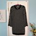 Madewell Dresses | Madewell Striped Knit Dress | Color: Black/Cream | Size: S