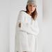 Free People Sweaters | Free People Off-White, Crew Neck, Size M, Smaller Weave Cable- Knit Sweater | Color: White | Size: M
