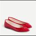 J. Crew Shoes | Jcrew Gemma Red Patent Ballet Flats | Color: Red | Size: 7.5