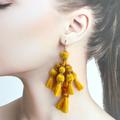 Kate Spade Jewelry | Kate Spade Pretty Pom Tassel Statement Earrings | Color: Gold/Yellow | Size: Os