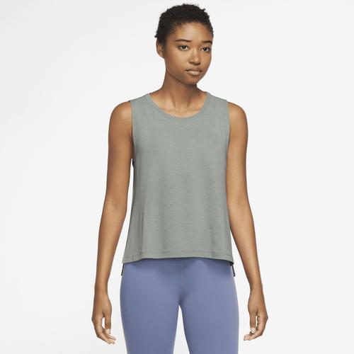 "Yogatop NIKE ""YOGA DRI-FIT WOMEN'S TANK TOP"" Gr. L (42/44), grün (mica green m) Damen Tops Bekleidung"