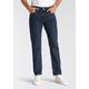 Tapered-fit-Jeans LEVI'S "502 TAPER" Gr. 34, Länge 32, blau (med indigio stonewash) Herren Jeans Tapered-Jeans