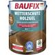 BAUFIX Holzschutzlasur "Wetterschutz-Holzgel" Farben Gr. 5,00 l, braun (eiche dunkel) Holzlasuren