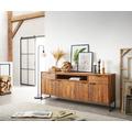 DELIFE Sideboard Nook 200 cm Sheesham Natur 4 Türen 2 Schübe, Sideboards