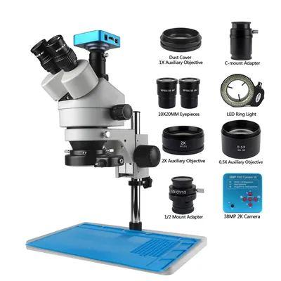 Microscope stéréo trinoculaire industriel laboratoire de réparation de soudure PCB simulateur de