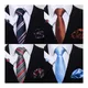 Ensemble de boutons de manchette carrés pour cravate en soie plusieurs couleurs cravate pour