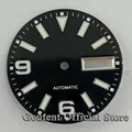 Exactent-Cadran de montre noir Sterys cadran vert Shoous Fit NH36 cadran de montre à mouvement