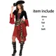 Costume d'Halloween Gothique de Luxe pour Femme Robe de Barrage Fantaisie Pirates des Caraïbes