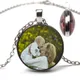 Collier Double face pour mère personnalisé photo bébé enfant papa sœurs fait à la main