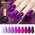 vernis semi permanent nails accessories 2023 Ghini – vernis à ongles Gel violet arc-en-ciel UV