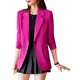 Blazer avec poche pour femme veste de travail formelle rose noir marron automne et hiver