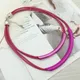 Collier Tube en cuivre Rose rouge élégant pour femmes ras de cou à corde multicouche accessoires