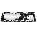 YMDK-Clavier de jeu mécanique blanc noir mixte ANSI ISO PBT profil OEM Keycap pour