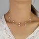 Collier ras du cou en argent regardé 925 pour femme bijoux tendance or rose argent délicat fleur