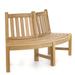 Westminster Teak Teak Garden Outdoor Bench Wood/Natural Hardwoods in Brown/White | 63.39 W x 26 D in | Wayfair 13691