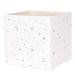 3 Sprouts UBXT Fabric Cube Fabric in White/Brown | 13 H x 13 W x 13 D in | Wayfair UBXTCR