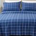 Eider & Ivory™ Freund Sheet Set Flannel/Cotton in Blue/White/Navy | California King | Wayfair 424633FE647C4B94BFB80499802344A3