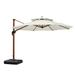Arlmont & Co. Henleigh 118.1" Cantilever Umbrella in White/Brown | 108 H x 118.1 W x 118.1 D in | Wayfair BE12F624057E4151B70841AB951B0FBA