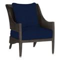 Summer Classics Athena Patio Lounge Chair w/ Cushions Wicker/Rattan in Black | 36.625 H x 28.5 W x 32.75 D in | Wayfair 39772+C5326458N
