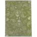 Green/White 120 x 96 x 0.08 in Area Rug - JACOBEAN FLORAL GREEN Kitchen Mat By Charlton Home® Polyester | 120 H x 96 W x 0.08 D in | Wayfair