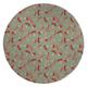 Green/Red 60 x 60 x 0.08 in Area Rug - A MUSHROOM PARTY SAGE Kitchen Mat By Ebern Designs Polyester | 60 H x 60 W x 0.08 D in | Wayfair