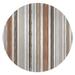 Brown/Pink 60 x 60 x 0.08 in Area Rug - PAINTED STRIPES TERRACOTTA Kitchen Mat By Ebern Designs Polyester | 60 H x 60 W x 0.08 D in | Wayfair