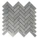 Marinewood Marble 1" x 3" Herringbone Honed Mosaic Tile