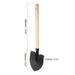 20 Inch Digging Shovel Round Pointed Long Handle Garden Shovel Black Yellow - Black, Yellow