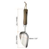 Potting Trowel Small Spade Garden Tool Round Shovel with Handle Silver Yellow - Silver Tone, Yellow
